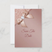 Save The Date Sparkles & Rose Gold Glamour Birthday (Devant)