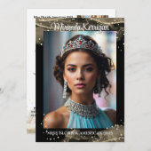 Save The Date Sparkling Sand Pageant Autograph Card QR Code (Devant / Derrière)