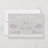 Save The Date Sparkly Mariages Bands & Hearts Enregistrer La Dat (Devant)