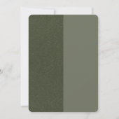 Save The Date Split Moss Vert Moderne Faire Part de Date de Mari (Devant)