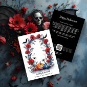 Save The Date Spooky Halloween Gothic Arch Wedding