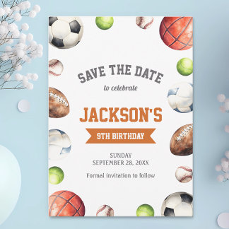 Save The Date Sports Balls Tous les sports Faisons un bal
