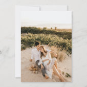 Save The Date Spring Fleur de lis art bleu blanc photo mariage (Dos)