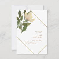 Spring Gold & White Simple Enregistrer notre date