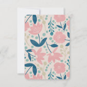 Save The Date Spring Pastel Petals RSVP Card (Dos)