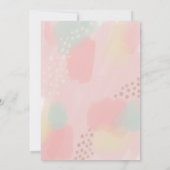 Save The Date Spring Pastel Pink Mariage d'art moderne (Dos)