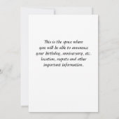 Save The Date Spring White Bell Flora Flat Flat Enregistrer la c (Dos)