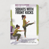 Save The Date Squats avec Kicks Fitness Card avec Blue Backing (Devant)