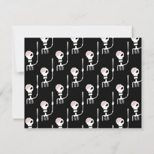 Save The Date Squelette d'Halloween avec épée