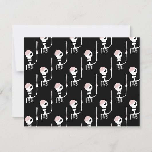 Save The Date squelette d'Halloween avec une épée (Devant)
