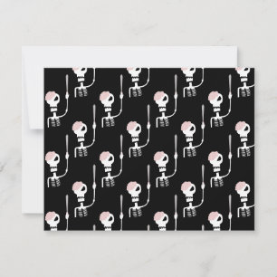 Save The Date squelette d'Halloween avec une épée