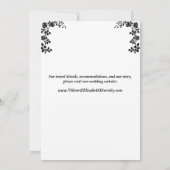 Save The Date Squelette gothique Lune et Mariage Rose (Dos)