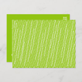 Save the Date Squiggley Lines Aankondiging Postcar