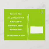 Save the Date Squiggley Lines Aankondiging Postcar (Achterkant)