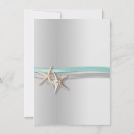 Save The Date Starfish and Ribbon Sauvez la date avec la photo (Dos)