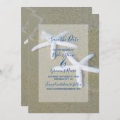 Save The Date Starfish Beach Wedding Enregistrer La Date (Devant / Derrière)