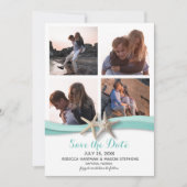 Save The Date Starfish Beach Wedding Multi Photo (Devant)