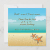 Save The Date Starfish sur le mariage de la plage Enregistrer la (Dos)