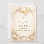 Save The Date Starry Night Gold Quinceañera (Devant)
