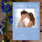 Save The Date Starry Photo | Bleu Enregistrer la date