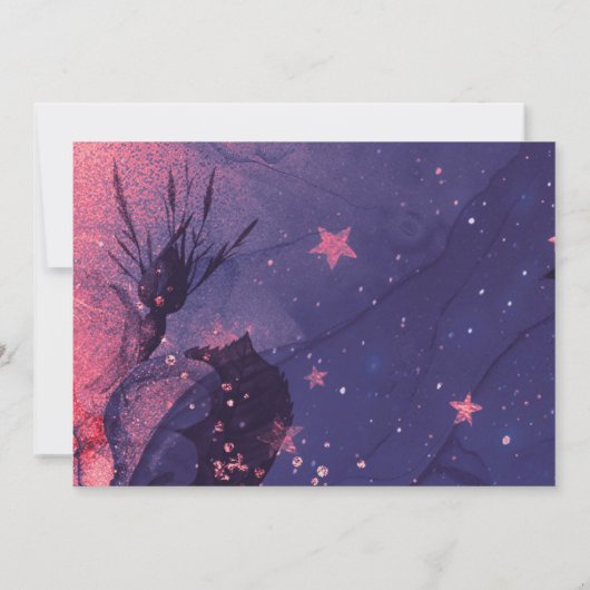 Save The Date Starry Purple Night Alternative Gothique Floral (Dos)