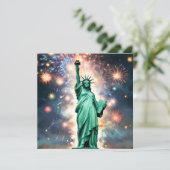 Save The Date Statue De La Liberté Feu D'Indépendance, (Debout devant)