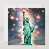 Save The Date Statue De La Liberté Feu D'Indépendance, (Dos)