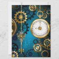 Steampunk Arrière - plan turquoise avec Gears