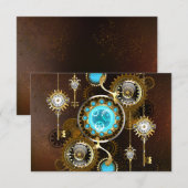 Save The Date Steampunk Rusty Background (Devant / Derrière)