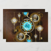 Save The Date Steampunk Rusty Background (Devant / Derrière)