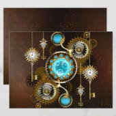 Save The Date Steampunk Rusty Background (Devant / Derrière)