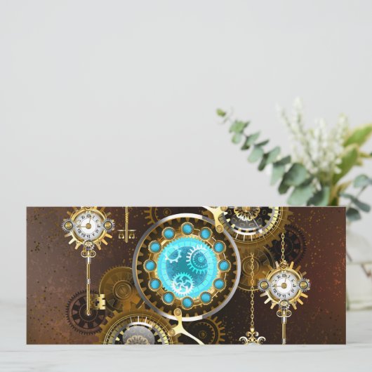 Save The Date Steampunk Rusty Background (Debout devant)