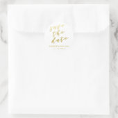 Save the date | Sticker Mariage de script or (Sac)