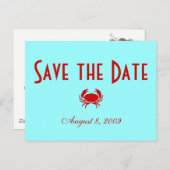 Save the Date - Strand - Gepersonaliseerd Aankondigingskaart (Voorkant / Achterkant)