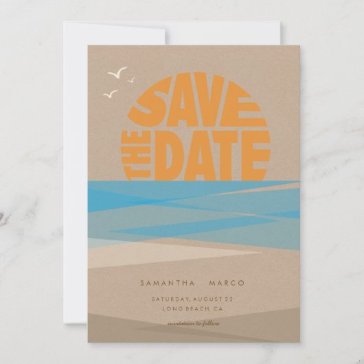 Save the Date, Strandbruiloft Save The Date (Voorkant)