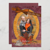 Save The Date Striking Mariage de automne Photo Enregistrer la d (Devant / Derrière)