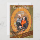 Save The Date Striking Mariage de automne Photo Enregistrer la d (Devant)
