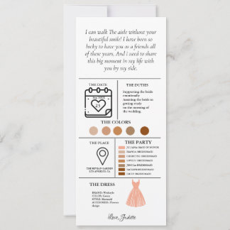 Save The Date Strip de photo de demande de demoiselle d'honneur