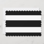 SAVE THE DATE STRIPES CHIC NOIR ET BLANC ENREGISTRER LA DATE (Dos)