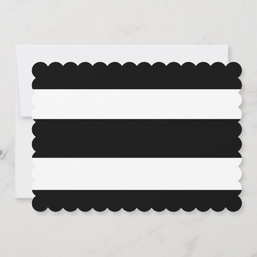 SAVE THE DATE STRIPES CHIC NOIR ET BLANC ENREGISTRER LA DATE (Dos)