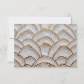 Save The Date Style baroque de luxe Mariage or blanc (Dos)