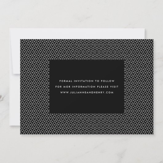 Save The Date Style blanc 4 photo Enregistrer la date (Dos)