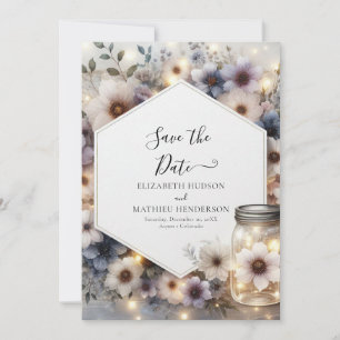 Save The Date Style Botanique Mason Jar Mariage