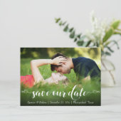 Save The Date Style Coeur Chic Script manuscrit Moderne 2 Photo (Debout devant)
