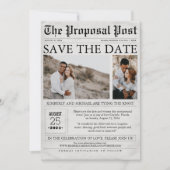 Save The Date Style de journal amusant Enregistrer la date Photo (Devant)