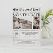 Save The Date Style de journal amusant Enregistrer la date Photo (Debout devant)