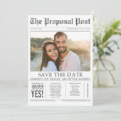 Save The Date Style de journal amusant Enregistrer la date Photo (Debout devant)
