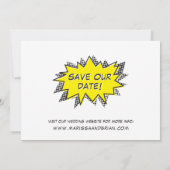 Save The Date Style de livre de bande dessinée Enregistrer la da (Dos)