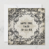 Save The Date Style de typographie Gravures Polices Flouris de s (Dos)