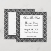 Save The Date Style Deco Carré (Devant / Derrière)